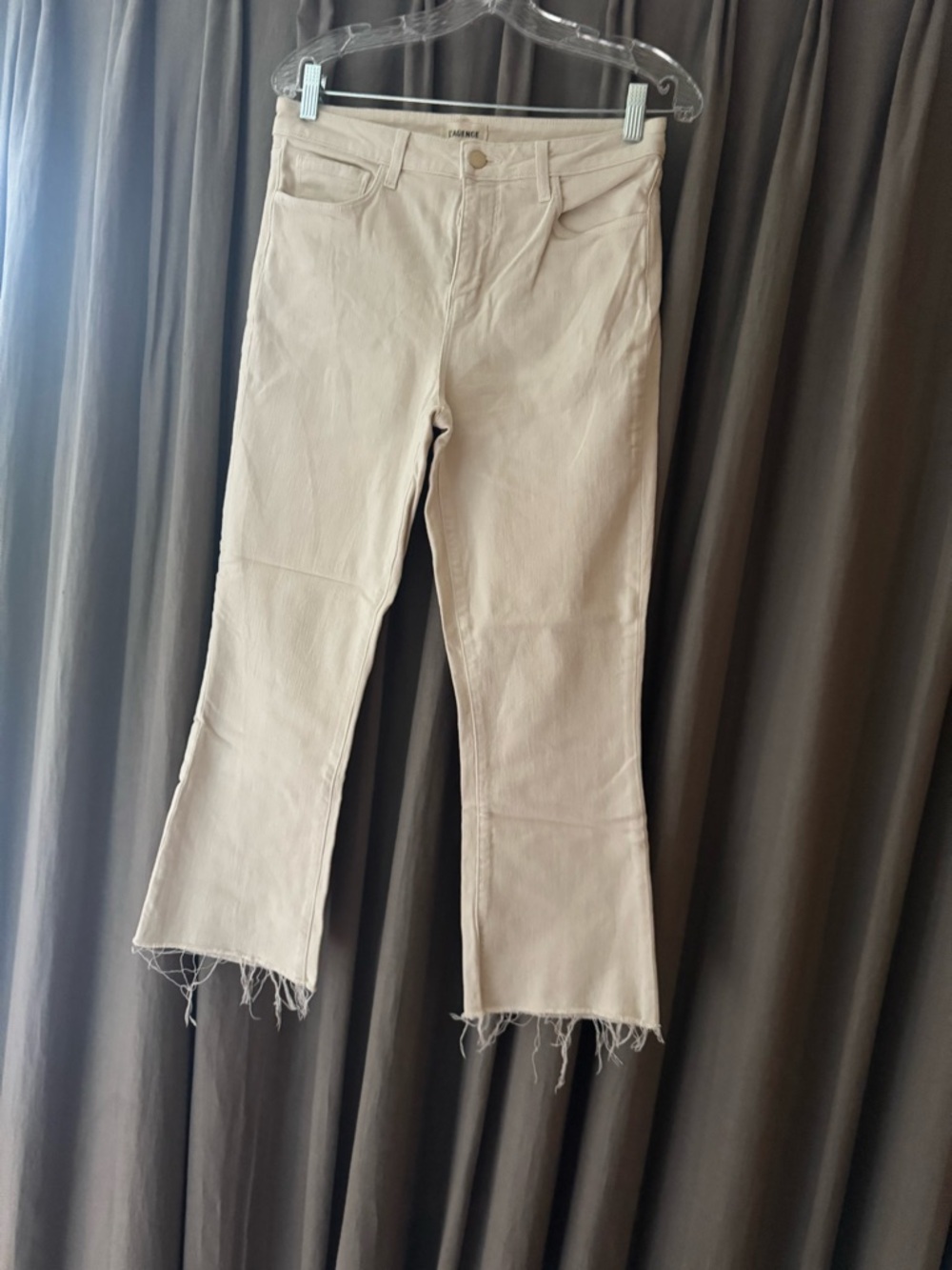 Off White Women’s Jeans - Casual Frayed Cropped Hem